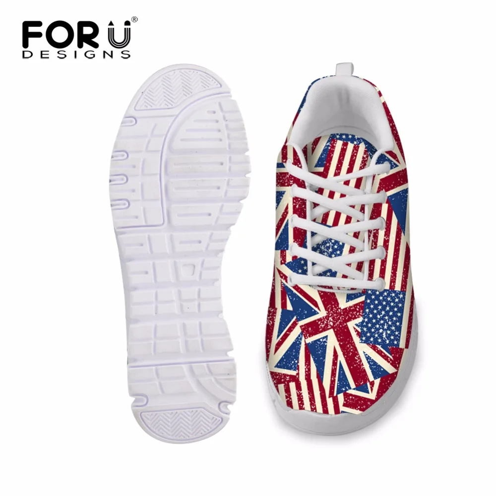 FORUDESIGNS/женские кроссовки светильник Вес с рисунком национального флага Женская
