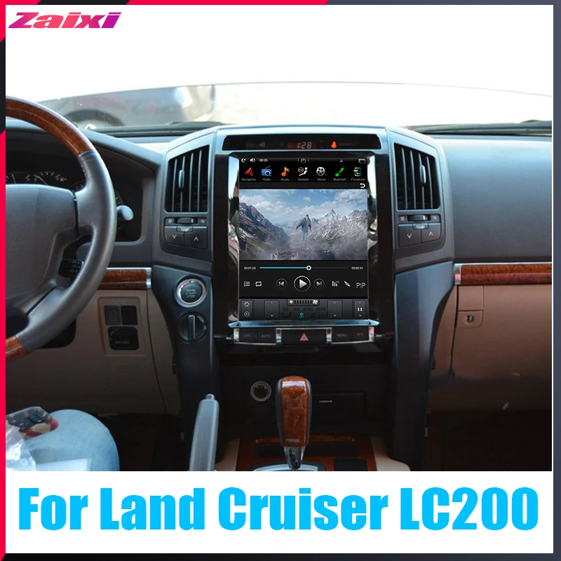 Excellent ZaiXi 12.1" Tesla Type Android For Toyota Land Cruiser LC200 2008~2015 Car Android DVD Player Navigation GPS Radio Multimedia 3