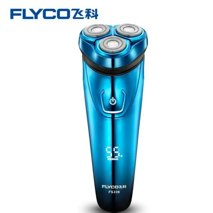 Flyco fs336 электрическая Мужская бритва 3D плавающая умная бритва перезаряжаемая с всплывающим триммером Быстрая зарядка 1 час с 3 лезвиями