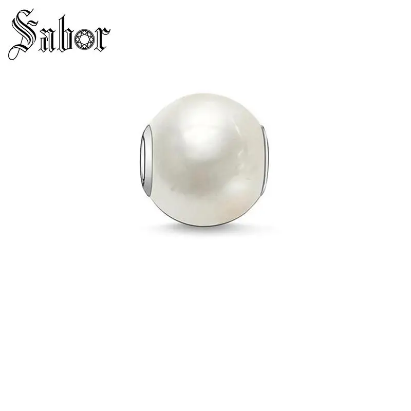 Beads-White-Pearl-925-Sterling-Silver-Beads-Fits-Bracelet-Thomas-Necklace-European-DIY-Bijoux-Jewelry-Accessories