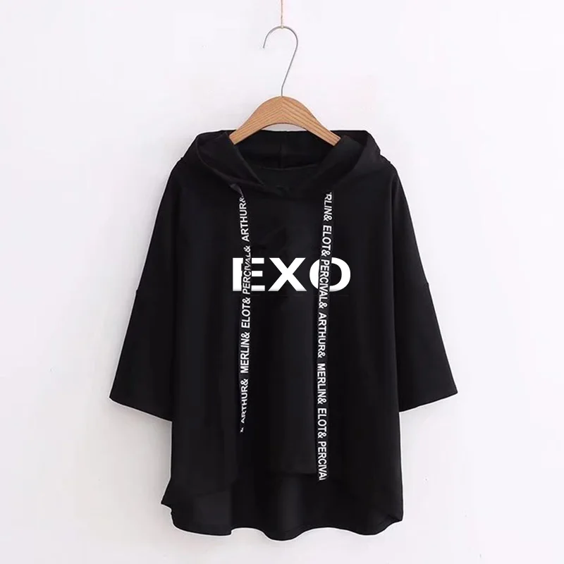 

K-pop T Shirt Women Cotton EXO Tshirt Popular Bangtan Hip Hop Woman Blackpink T Shirt Top Casual Kpop Female Fans Tee Shirt