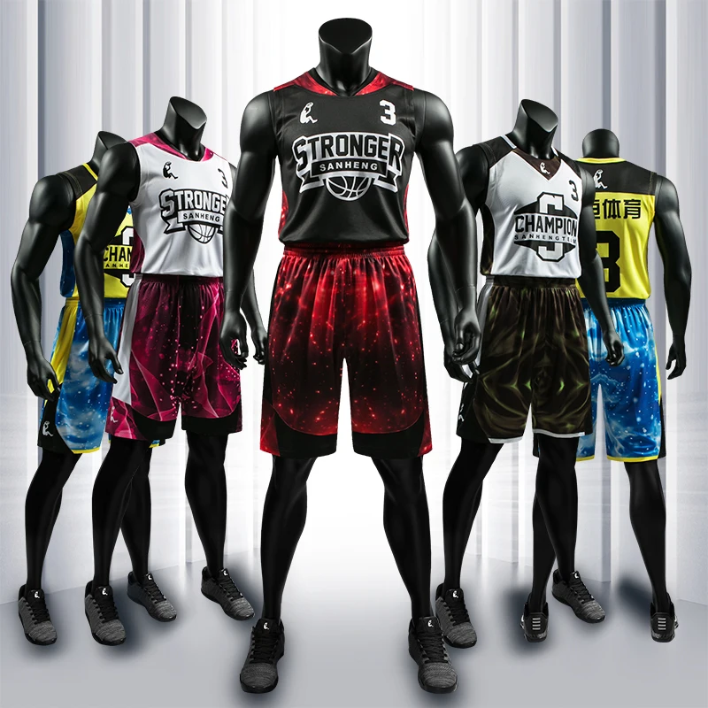 

SANHENG Men's Basketball Jersey Shorts Mens Competition Uniforms Suits With Pocket Quick-Dry Custom Basketball Jerseys S116172