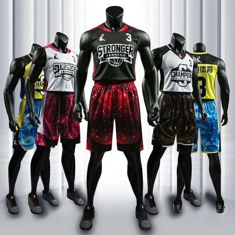 Camisa de Basquete Uniformes da Competição dos Homens Ternos com Bolso de Secagem Masculina Shorts Rápida Personalizado Basquete Jerseys S116172-1
