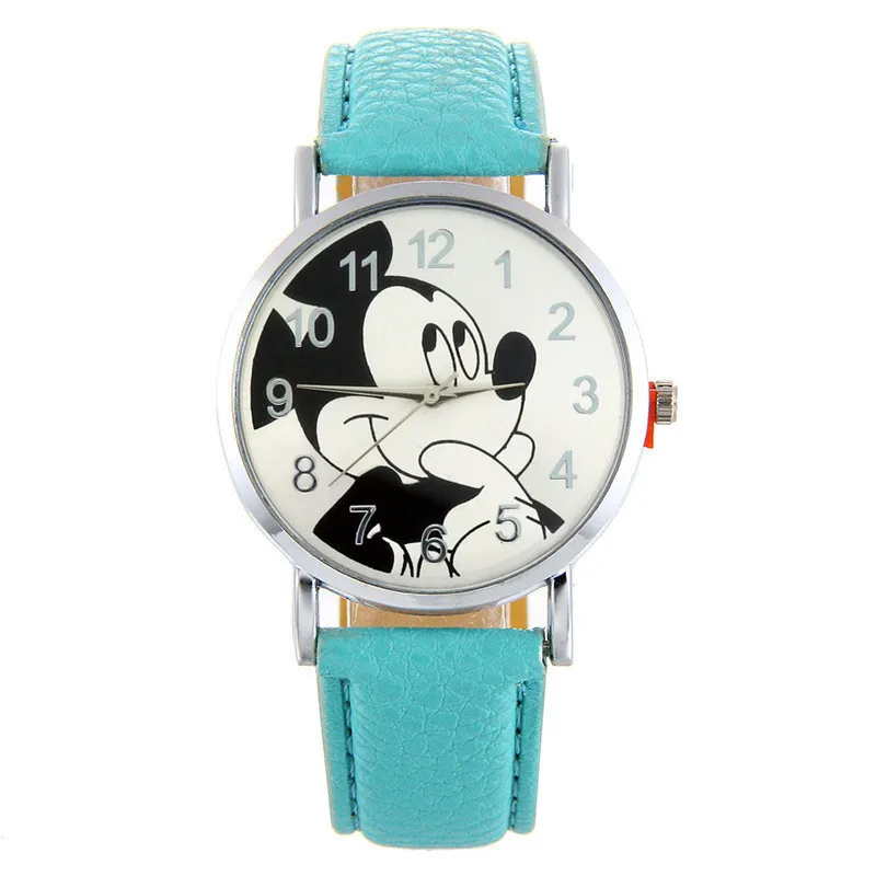 Мультяшные милые брендовые кожаные кварцевые часы для детей, для девочек и мальчиков, повседневный модный браслет, наручные часы, часы, наручные часы