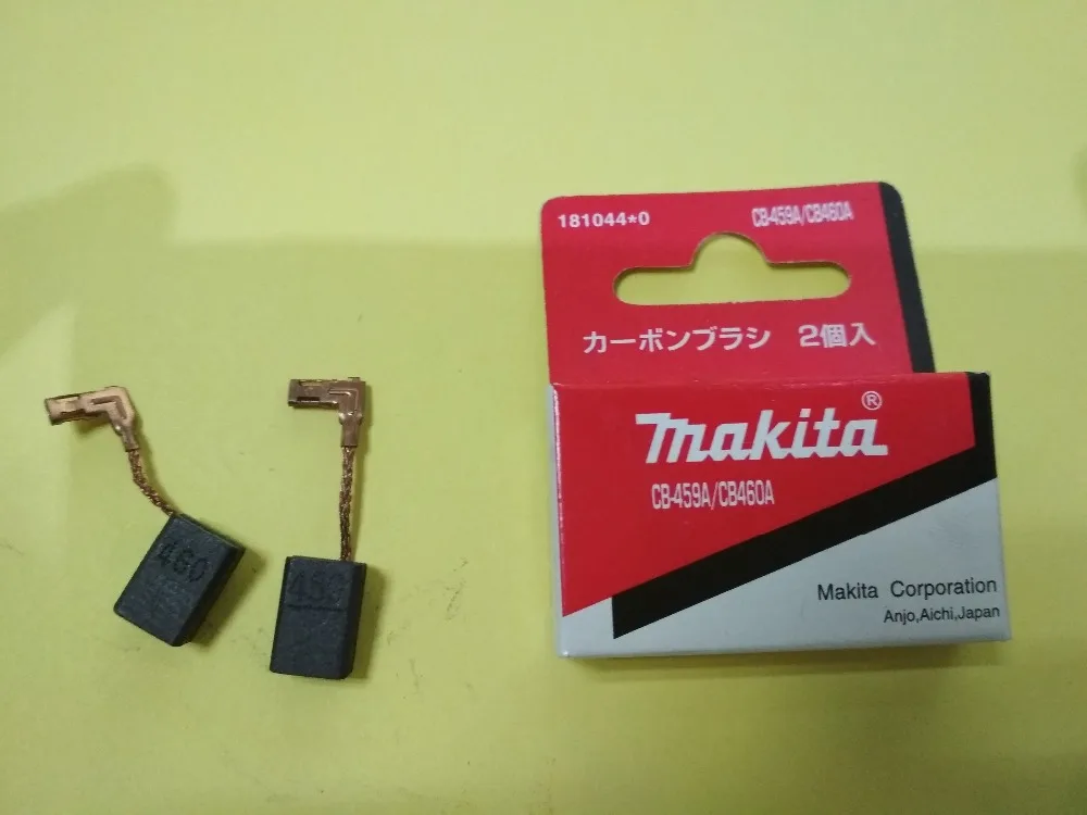 1 пара оригинальных угольных щеток Makita для электродвигателей CB458 CB459 CB460 CB461 GA4534 GA4530 шлифовальная машина 6x9x13 мм