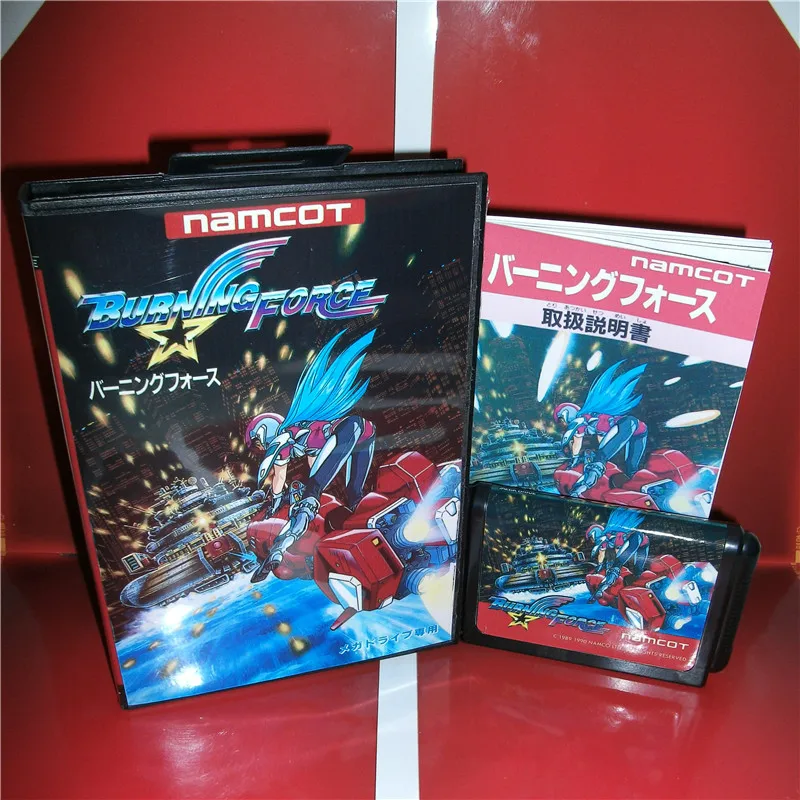 

Burning Force Japan Cover with box and manual for Sega MegaDrive Genesis Video Game Console 16 bit MD card