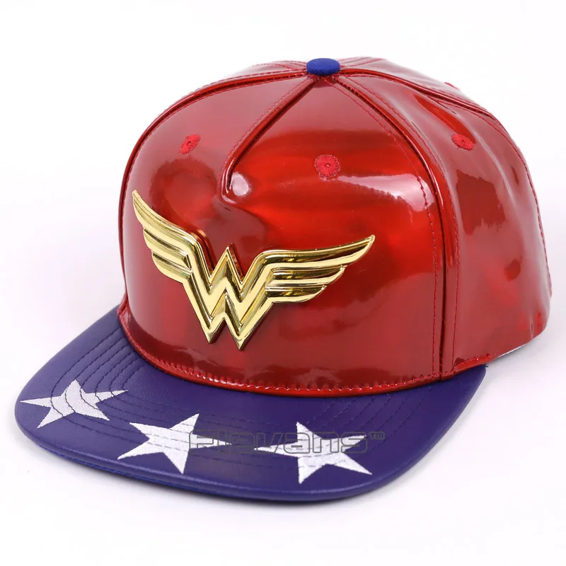 Prix pour 2017 Nouvelle Mode Wonder Woman Unisexe En Cuir Casquettes de Baseball Hommes Femmes Hip Hop Snapback Cap 3 Types Prix pour 2017 Nouvelle Mode Wonder Woman Unisexe En Cuir Casquettes de Baseball Hommes Femmes Hip Hop Snapback Cap 3 Types