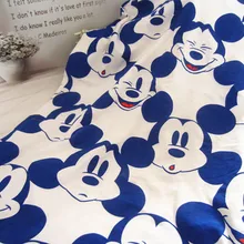 50*160 см Микки эластичность хлопковая трикотажная ткань для шитья «сделай сам» Лоскутная работа рубашка для маленьких мальчиков и девочек одежда юбка Спортивная одежда