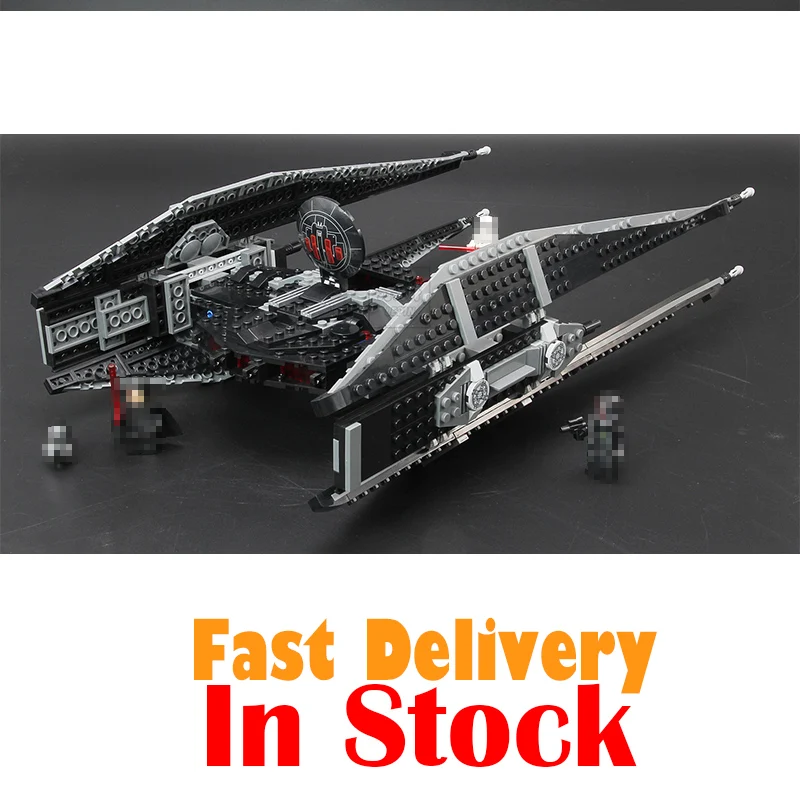 

Lepin 05127 705Pcs Star Kylo Wars Tie Model Fighter Set Model Building Blocks Bricks With LegoNGLY 75179 Educational Toy For kid