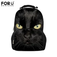 Forudesigns/Черный кот рюкзак HARAJUKU/женские Стиль рюкзаки для девочек-подростков милые школьные сумки животных печати сумки Mochila