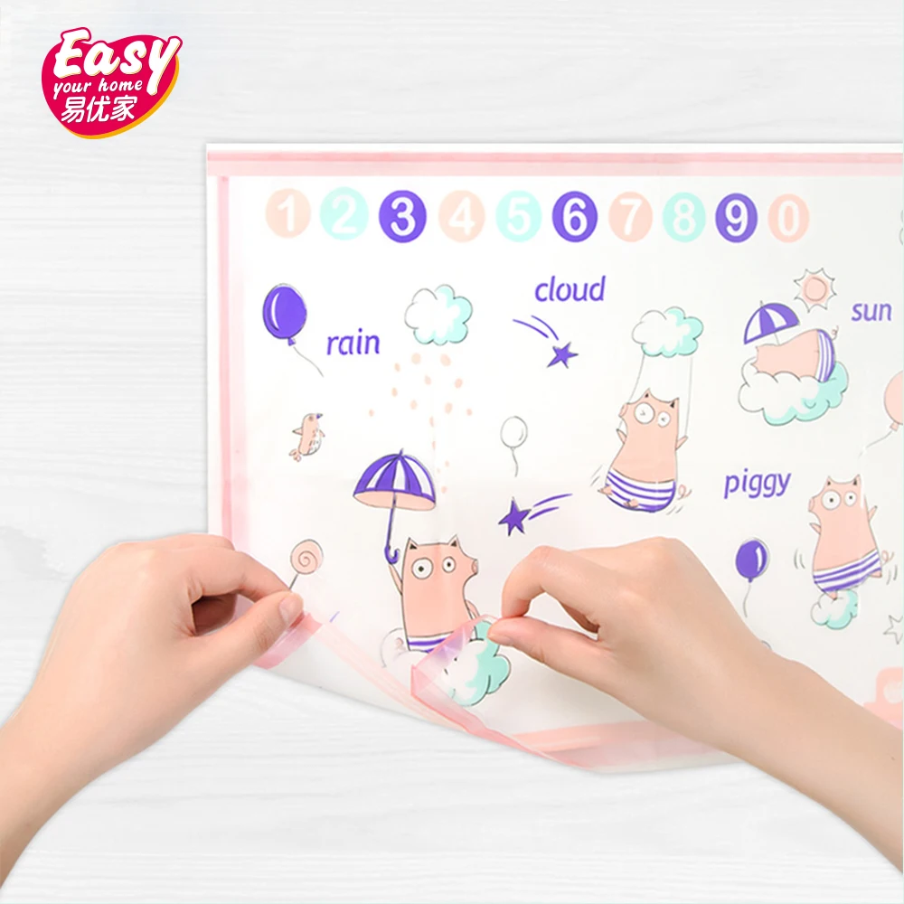  Disposable Baby Placemat Cute Cartoon Pattern Food Grade Infant Table Mat Portable Waterproof Stick