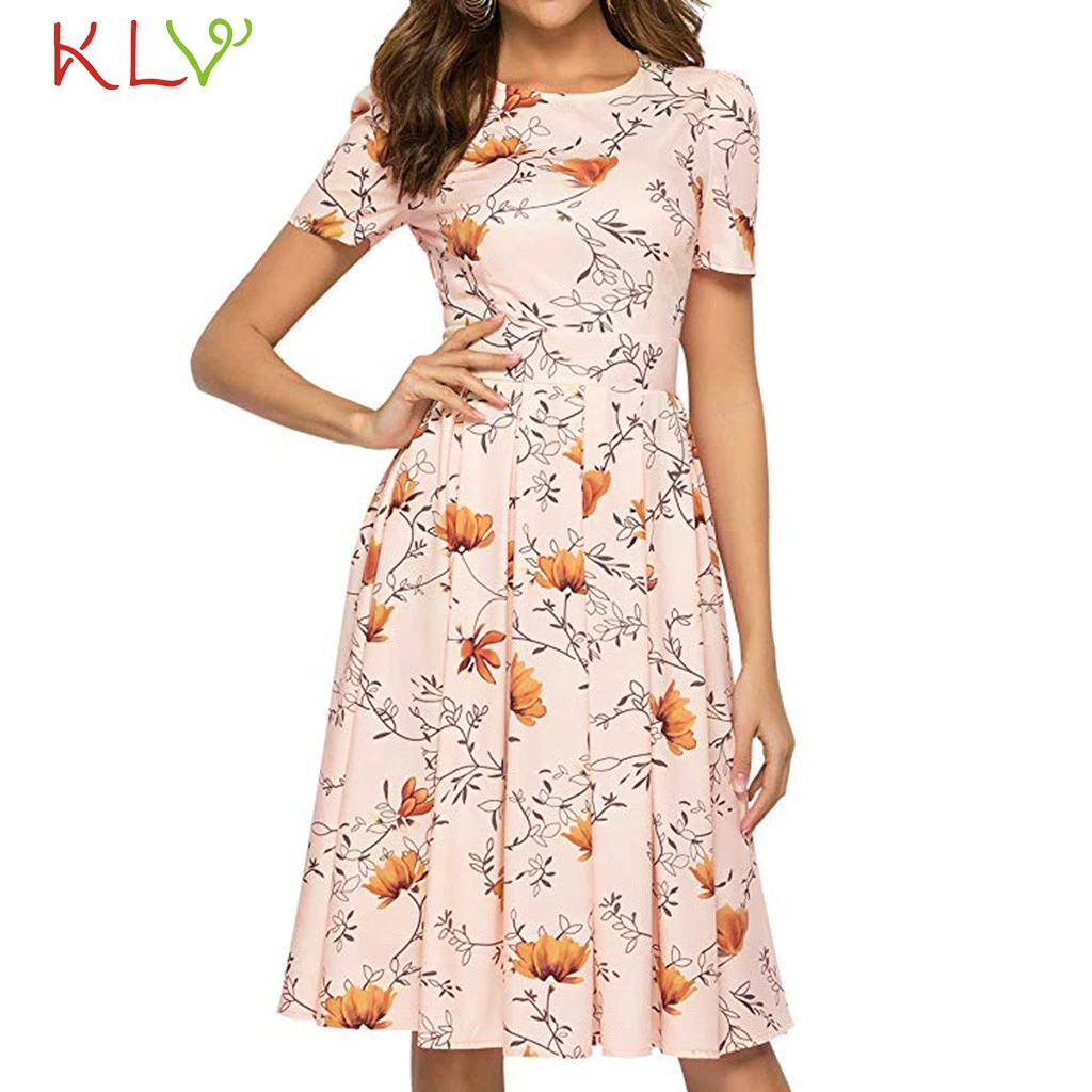 

Dress Women Elegant Casual Floral Sexy Short Sleeve Summer Dress Boho Party Night Dress 2019 Plus Size Vestidos Robe Femme 19May