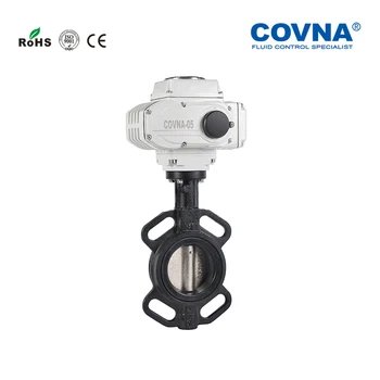 

DN80 3 Inch Electric Wafer Type Cast Iron Butterfly Valve with On/Off Type Actuator