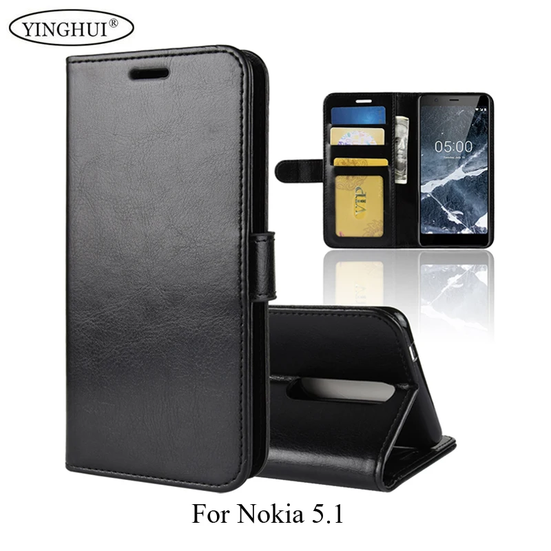 For Nokia 5.1 Cases Cover Wallet Style PU Leather Case