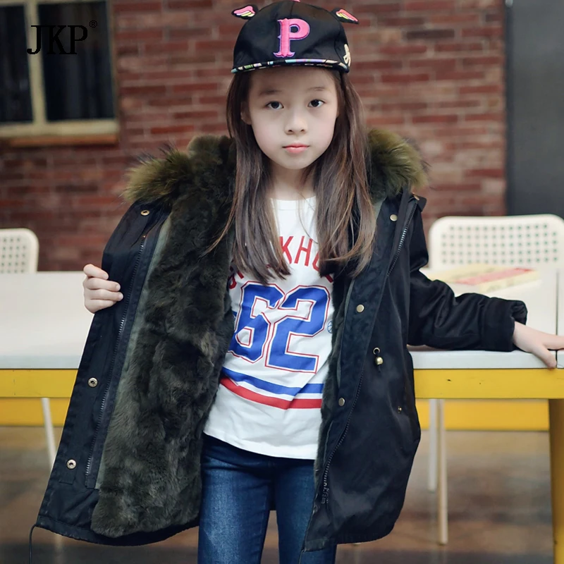 JKP explosion models really fox fur collar rabbit fur lining coat jacket autumn and winter warm natural raccoon fur collar coat JKP explosion models really fox fur collar rabbit fur lining coat jacket autumn and winter warm natural raccoon fur collar coat