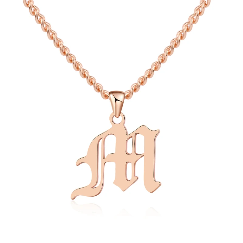

DODOAI Old English Pendant Capital Initial A-Z Custom Letter Necklaces Personalized Necklace Personalized Jewelry