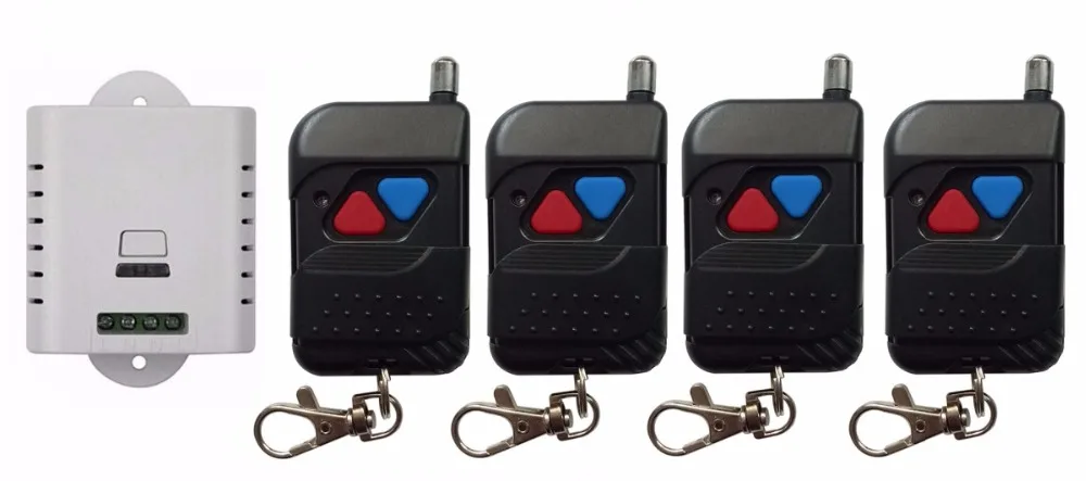 

85V 110V 220V 240V 1CH 10A RF Multi function wide voltage learning type wireless remote control switch 315MHZ & 4*Transmitter