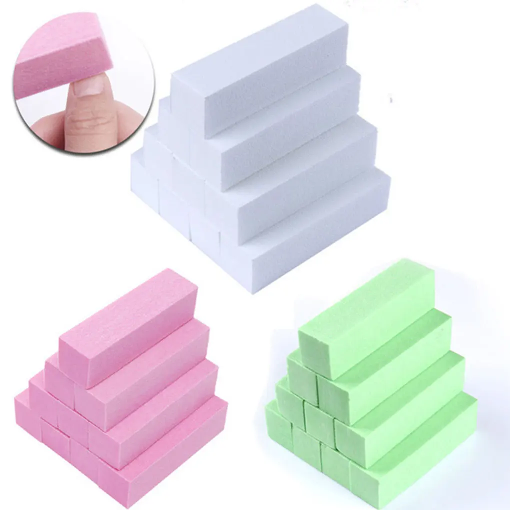 10 шт./компл. шлифовальная губка пилочки для ногтей блок шлифовальный маникюр с полировкой инструмент для дизайна ногтей