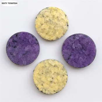 

200 pcs Round Resin charms beads Diameter 16.5mm 2 Colors Cabochon Flat back diy for jewelry making charm Pendant E2051