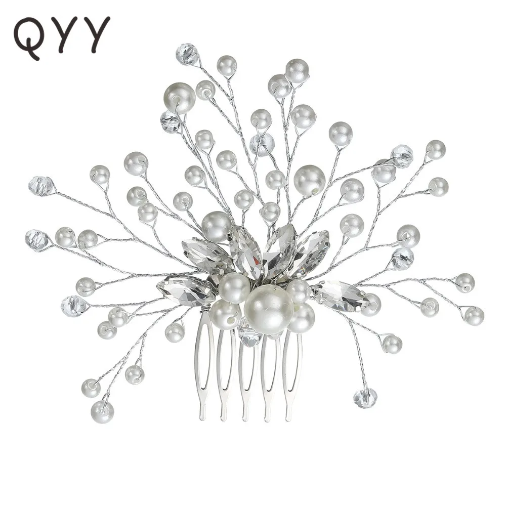 

Fashion Pearls Handmade Bridal Hair Comb Women Hairpins Clips Wedding Hair Accessories Headpieces for Women Hairstyle