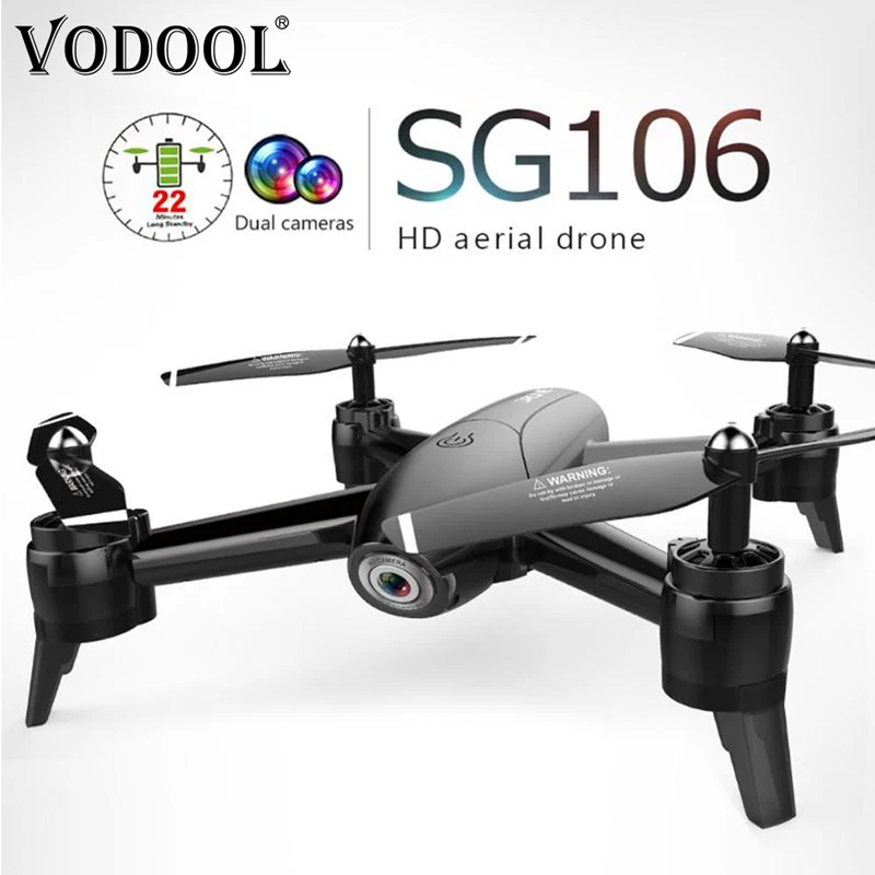VODOOL SG106 RC Drone 4 K 1080 P 720 P كاميرا مزدوجة FPV WiFi البصرية تدفق الوقت الحقيقي الفيديو الجوي أجهزة الاستقبال عن بعد الطائرات Dron كاميرا VODOOL SG106 RC Drone 4 K 1080 P 720 P كاميرا مزدوجة FPV WiFi البصرية تدفق الوقت الحقيقي الفيديو الجوي أجهزة الاستقبال عن بعد الطائرات Dron كاميرا