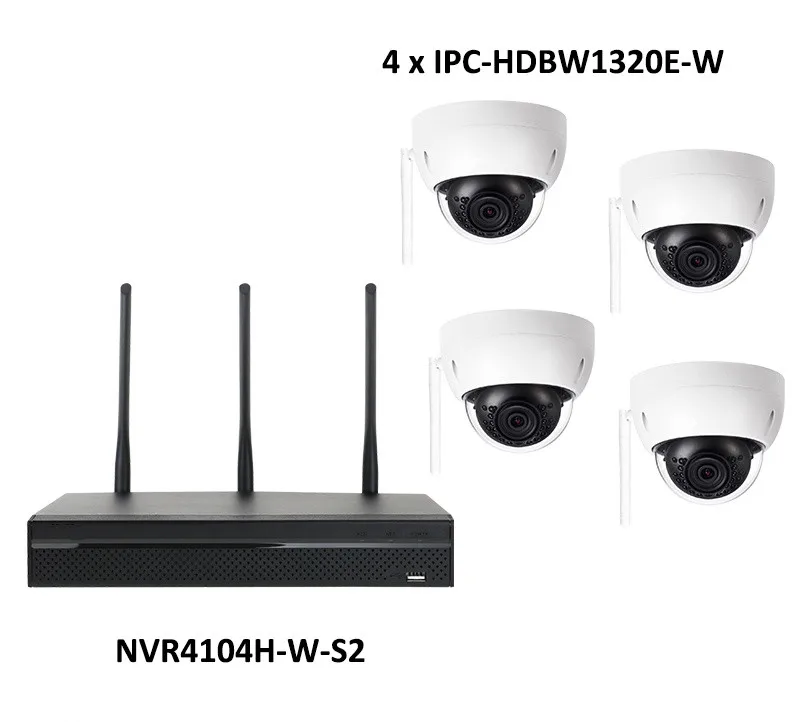 

DH cctv camera security system kit 4pcs 6MP IP camera IPC-HDW4631C-A & 8POE 4K NVR NVR4208-8P-4KS2 Surveillance Security System