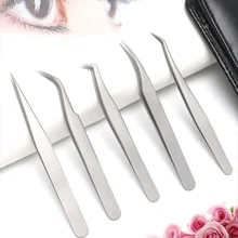 5 шт./лот Pro пинцет для бровей из нержавеющей стали пинцет для наращивания ресниц Набор пинцетов для вросших волос брови косметические инструменты для макияжа