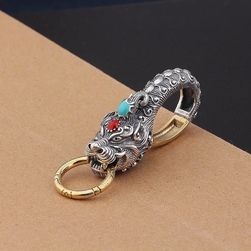 

2019 Choker Necklace Asg Ancient Ways, The Mythical Wild Animal Key Chain Pendant Male Domineering Personality Thai Car Hanging
