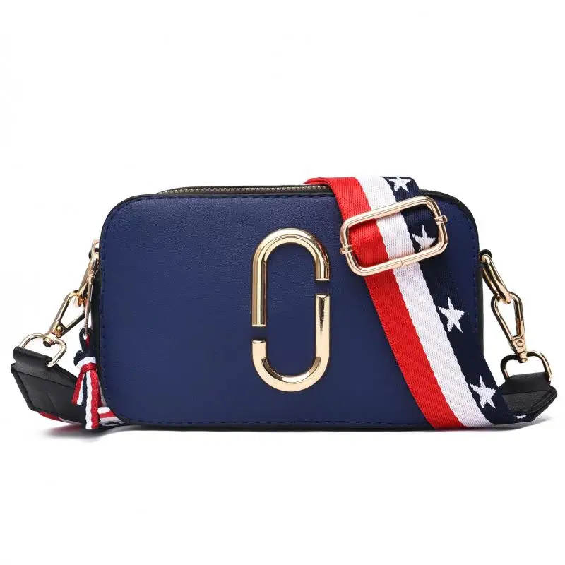 

Women's designer bag 2019 high quality imitation leather ladies shoulder bag simple contrast color portable shoulder bags