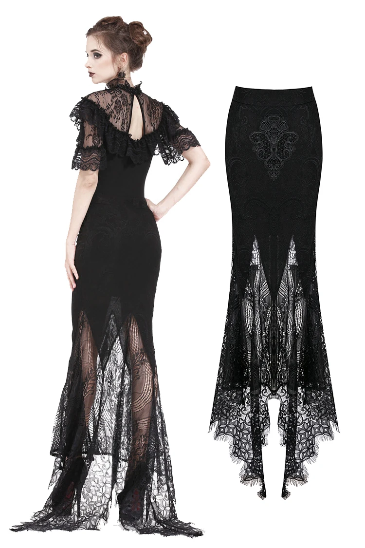Darkinlove Vrouwen Gothic Lolita Sexy lace Rok Vlinder Hoge Taille Kant Zoom Zwaluwstaart Avondfeest Rokken Darkinlove Vrouwen Gothic Lolita Sexy lace Rok Vlinder Hoge Taille Kant Zoom Zwaluwstaart Avondfeest Rokken
