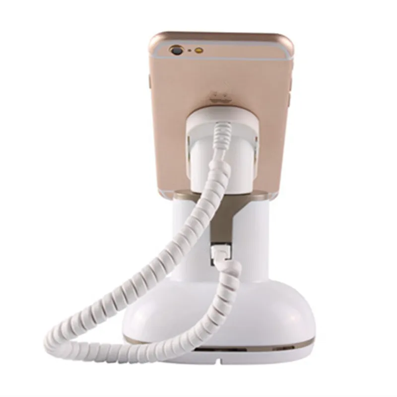 (10 set/lot) CJ7000 white color abs material remote control built-in buzzer tabletop mobile phone burglar alarm holder