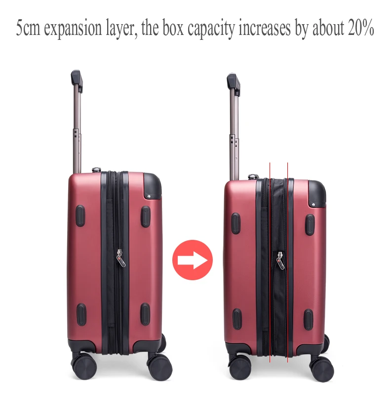Новая мода 20 24 28 дюймов PC сумки на колёсиках Spinner студентов бренд тележка чемоданы Путешествия сумка для женщин и мужчин бизнес пароль коробка