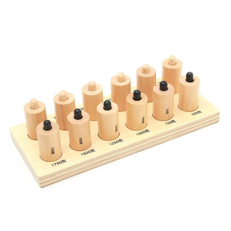 

Professional Montessori Pressure Cylinders Wooden Material Kids Early Development Toy For Preschool Family Teaching Aids