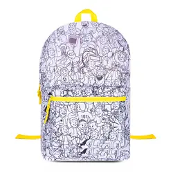 Выпадают 4 всем печатных Рюкзак школьников сумка для девочек-подростков мальчиков рюкзаки Street сумки мультфильм печати рюкзак