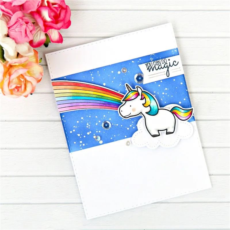 

Rainbow Girl Unicorn Metal Cutting Dies for Scrapbooking New 2019 Die Cuts for Card Making Craft Dies Stitch Troqueles Stencil