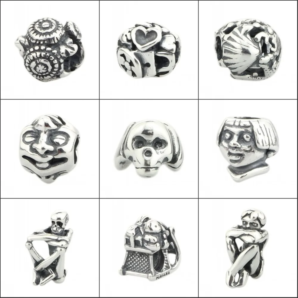 

100% Original High Quality 925 Sterling Silver Hot Charms Beads Fits European YJN Troll Bead Bracelet Jewelry Making For Gift