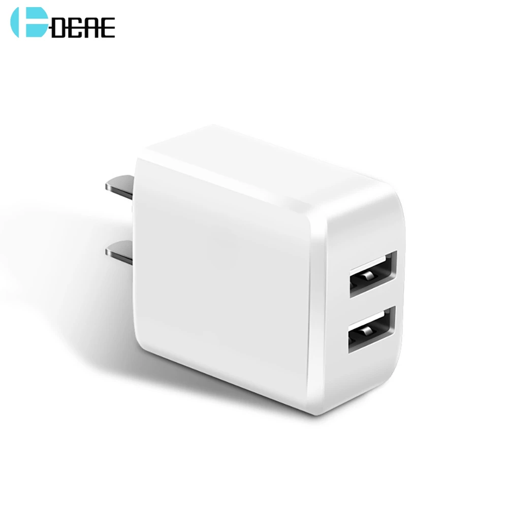 DCAE 2 Port USB Charger EU US Plug 2A Travel Wall Adapter for iPhone X 8 Samsung S9 S8 Note Xiaomi Phone | Мобильные телефоны и