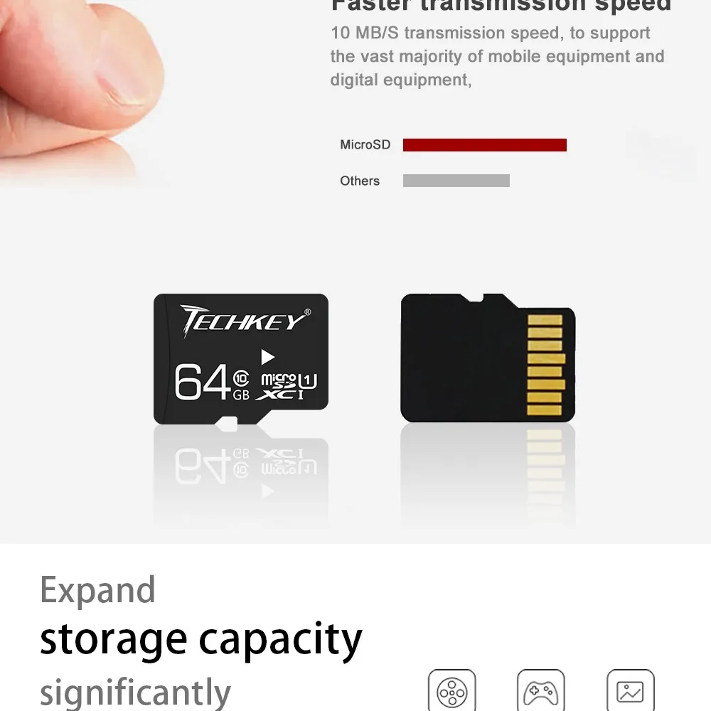 Подлинная карта памяти Micro SD карта памяти класс 10 32 Гб 64 ГБ 16 ГБ 8 ГБ передача h2test TF карта Ручка MicroSD накопитель флэш-диск памяти