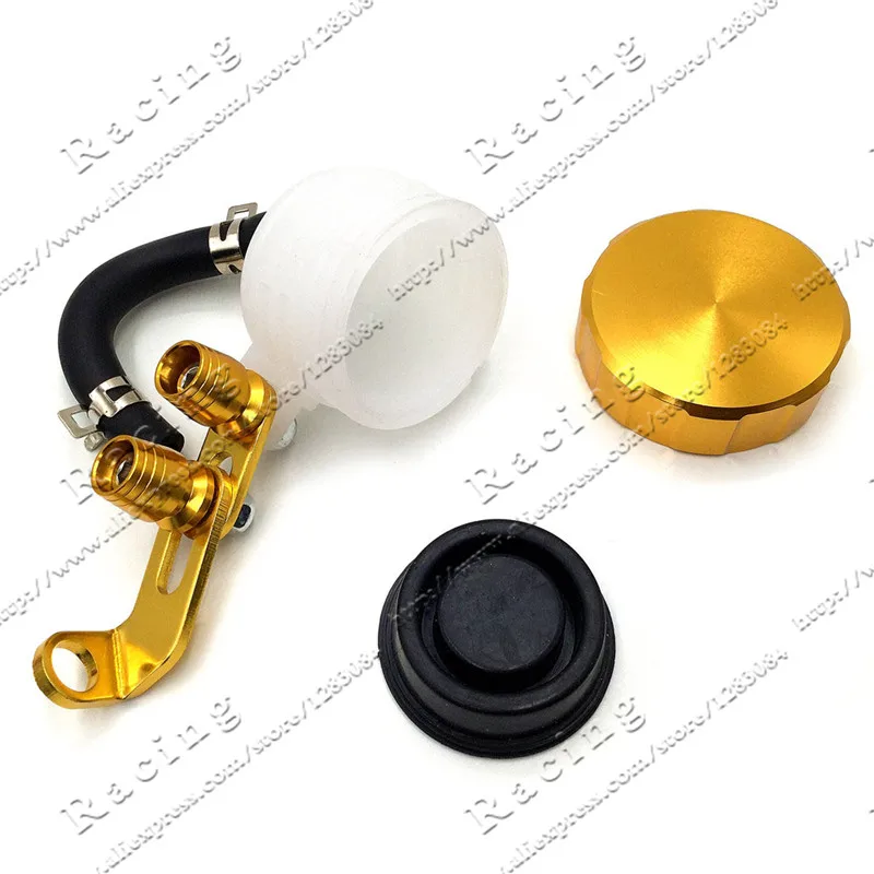 Universal Billet CNC Rear Brake Clutch Tank Motorcycle Fluid Reservoir Oil Cup For CRF KLX YZF Dirt Pit Bike Motocross