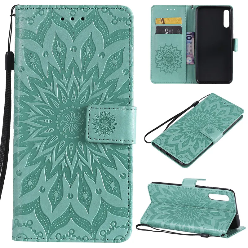 

flip wallet phone case for Samsung Galaxy A50 SM-A505F A505FN A505FM A505YN Cases Luxury casing Pattern lanyard 6.4" Covers