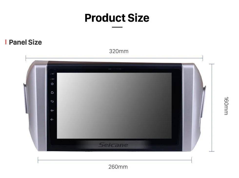 Perfect Seicane For 2015 Toyota INNOVA Car Radio 9 Inch HD Android 8.1/7.1 Quad-core GPS Navigation Bluetooth WIFI 3G Multimedia Player 15
