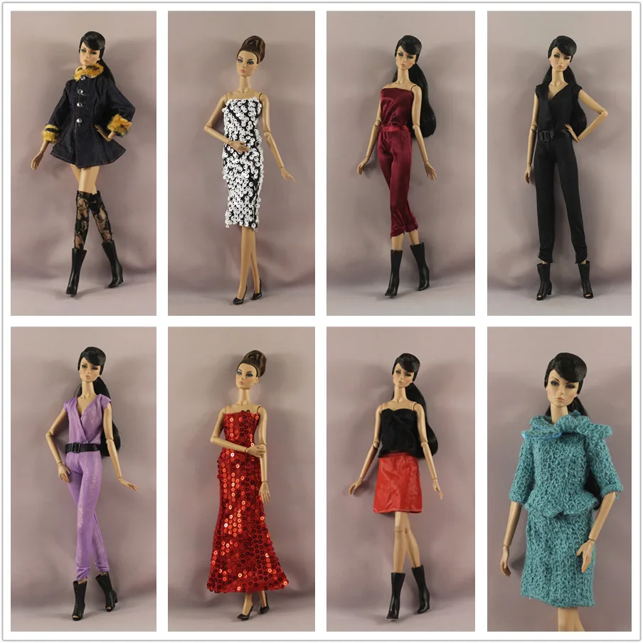 

2019 New Rompers Bling Sequin Dress Summer Wear Outfit Suit Clothing Set For 1/6 BJD Xinyi Barbie FR ST Doll Gift for girls