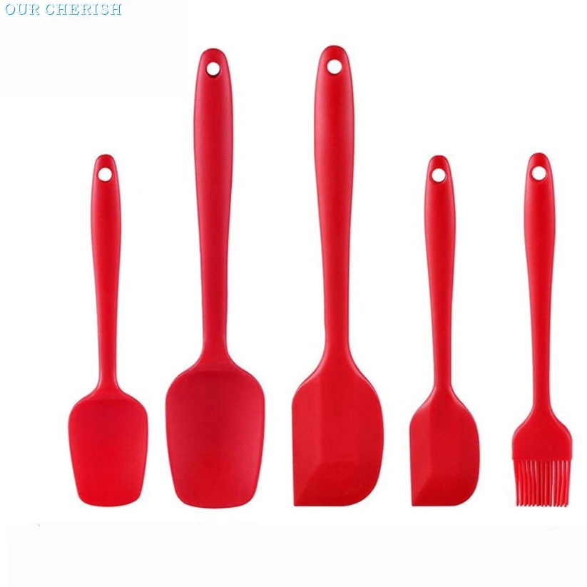 Silicone Kitchen Cooking Brush Spatulas Shovel Heat Resistant Cooking
