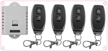 

85V 110V 120V 220V 250V 1CH 10A RF Wireless Remote Control Switch teleswitch With 4pcs metal Transmitter For Learning code