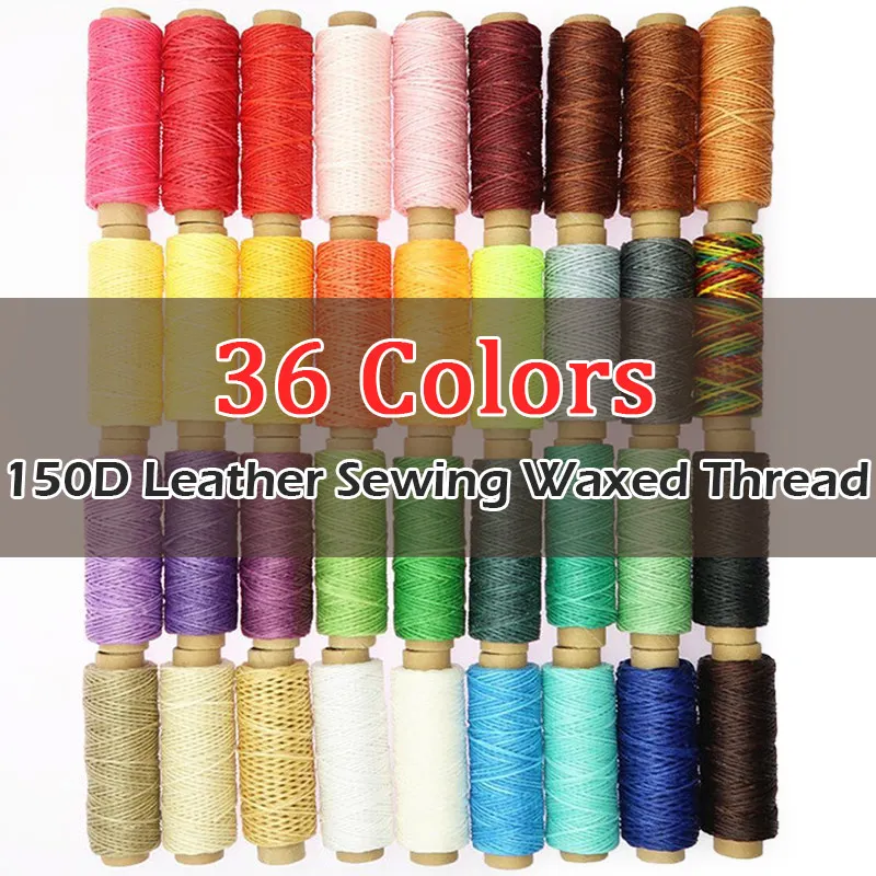 150D DIY Hand Sewing Stiching Cord Polyester Cord Waxed Thread For Leather Craft