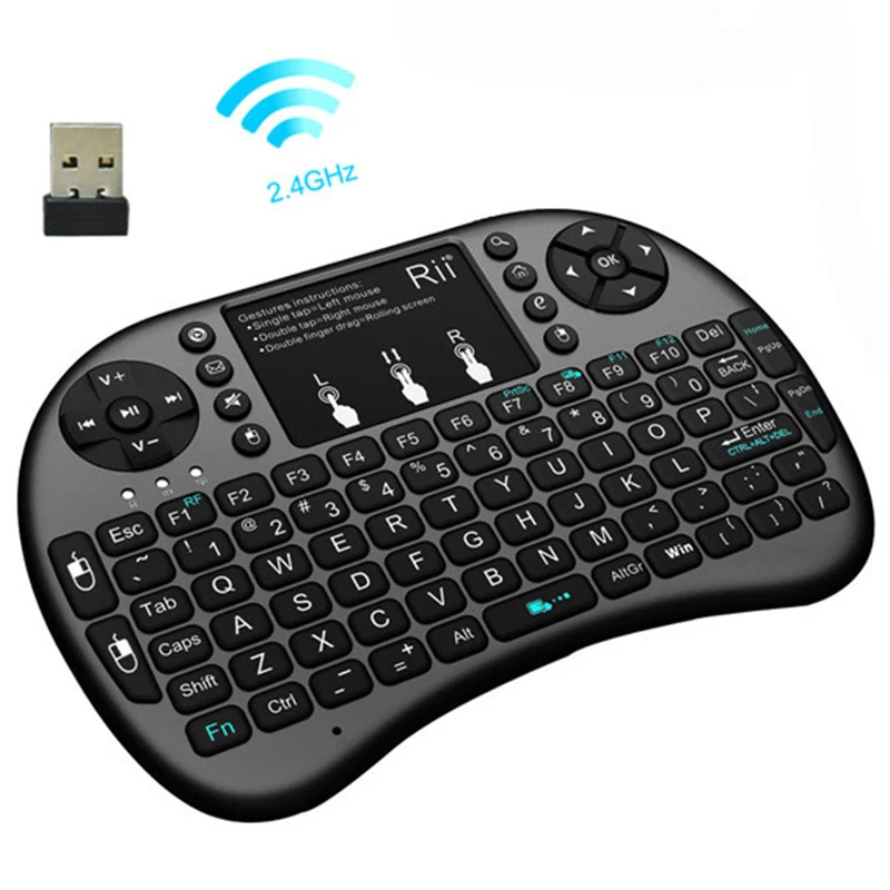 

Original Rii i8+ Mini Keyboard Backlit 2.4G English Version Keyboards and Mouse Combo for Mini PC Google Adroid Smart TV Box PS3