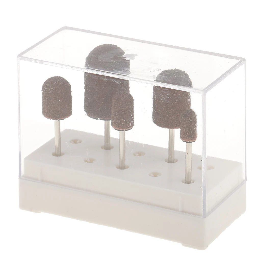 5PCS Professional Beauty Salon Pedicure Manicure Abrasive Sanding Caps for Callus Removal Nail Filing with Holder Stand Hot Sale