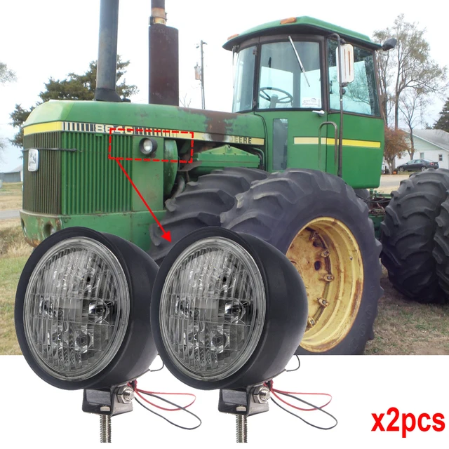 Par 36 led tractor lights with Rubber Bottom Brackets Mount on Top of