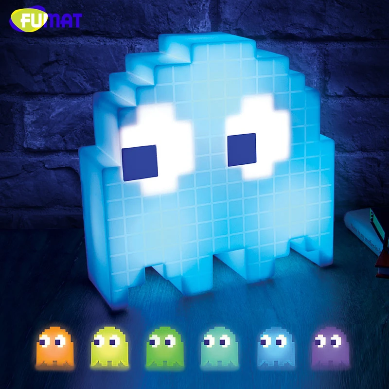Мультяшная игра FUMAT с USB Pac man цветной ночник светодиодные светильники призраки