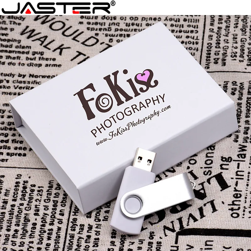 

JASTER Custom Logo Metal Clip Photography Personalized usb 2.0 4GB/64GB Flash Drive Memory Stick (over 10 pcs free logo fee)
